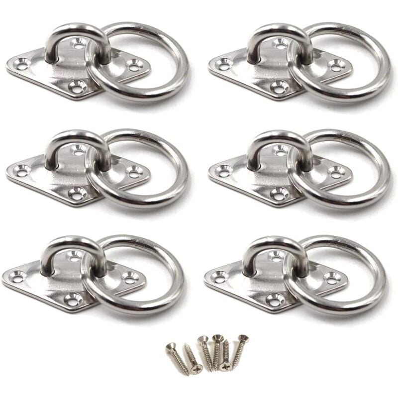 Roleader - M5 Patère de fixation au plafond Crochet de fixation murale en acier inoxydable 304 pour balançoire de yoga, quincaillerie pour bateau