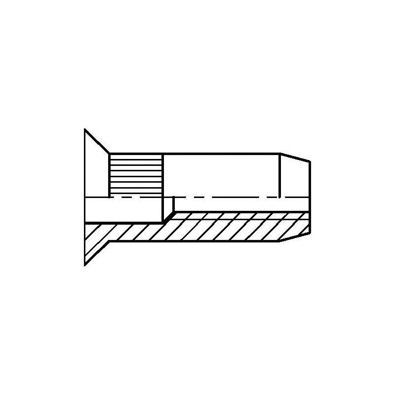 M5 Steel Countersunk Head Knurled Rivet Nut (Box-500) - Qualfast