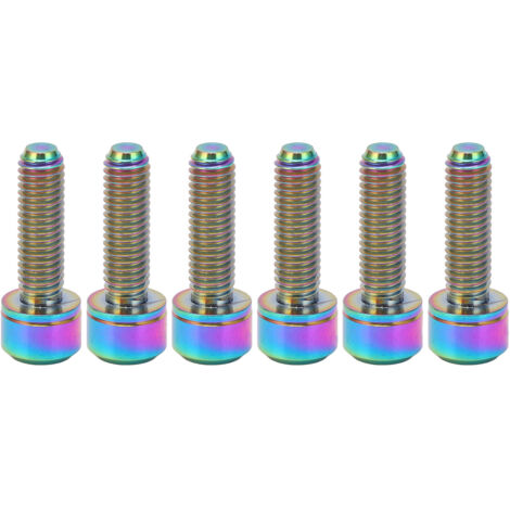 M5x18mm Befestigungsschrauben für RISK Mountainbike-Lenker aus Titanlegierung mit Dichtungen (6 Stück)