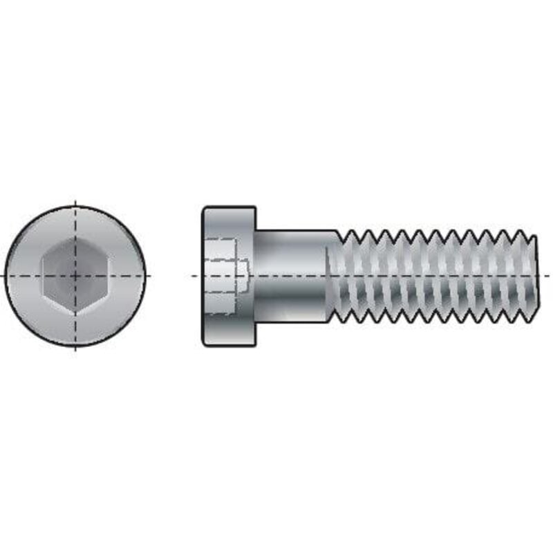 Qualfast - M12X55 Socket Low Head Cap Screw Pilot Recessed A2