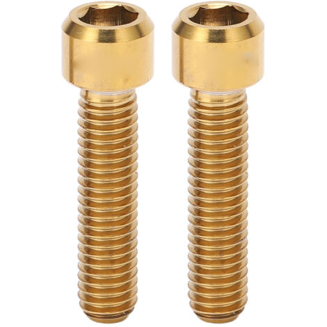 M6 25 mm Sattelstützenschrauben aus Titanlegierung für Mountainbikes und Rennräder, goldfarben