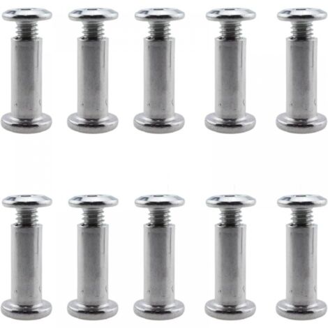 M6 25MM Furniture Cap Bolts and Nuts Set 10pcs Hex Socket Head Cap Screws Suitable for Cabinet Furniture Boards and Worktops