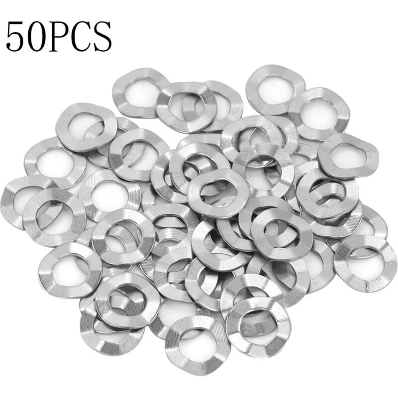 Image of M6 50 Stück Edelstahl Wellenscheibe Abstandshalter Federscheibe Verriegelungswerkzeug