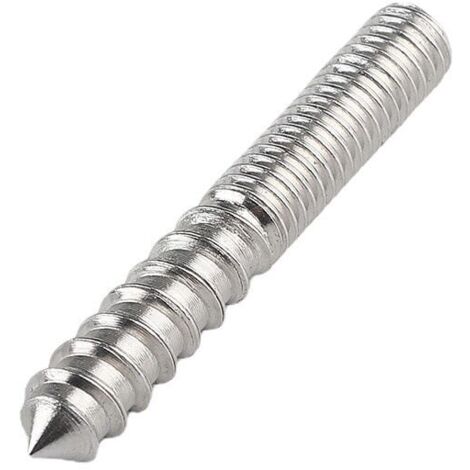 M6 Cintre Boulons Longueur 2-3/8"(60mm) Double Tête Boulons Autotaraudeuse Vis 6mm Bois Joint Meubles Jambes 8Pcs（（M660））