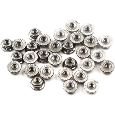 M6 Flange Nuts 304 Stainless Steel Hex Flange Nut (30pcs)