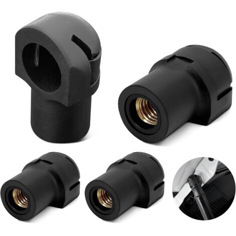 M6 Gasfeder-Endkappen – 4-teiliges Set, M6 Gewinde-Endkappe für 10,5-mm-Kugelkopf, Adapter für Kofferraum, Motorhaube, Wohnmobilfenster, Bootsluken, praktischer Ersatz (4 Stück)