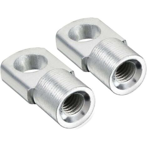 M6-Gasfederendkappe, 8 mm Innengewinde, Lochdurchmesser, A3-Stahl, silberfarben, 2 Stück