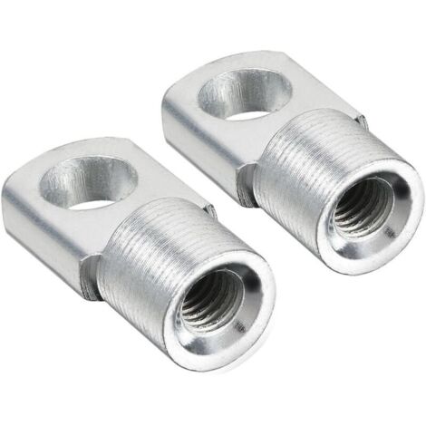 M6-Gasfederendkappe, 8 mm Innengewinde, Lochdurchmesser, A3-Stahl, silberfarben, 2 Stück
