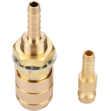 M6 Gaz &amp Connecteur rapide à eau, pour raccord de torche de soudage MIG TIG, pour le soudage de l'or