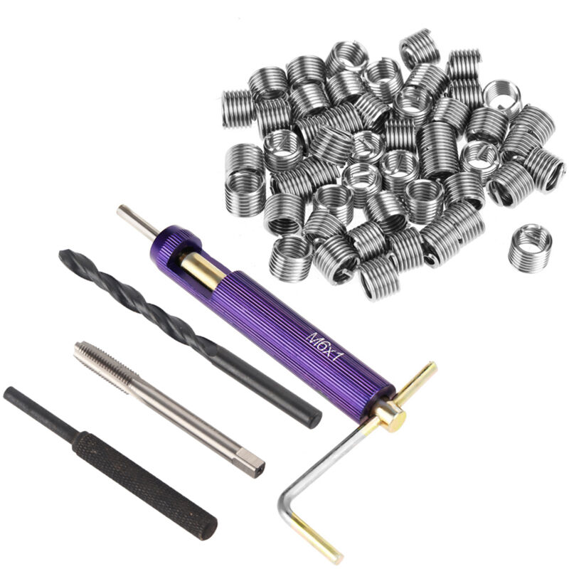 M6 Kit d'outils combinés pour filetage en fil d'acier inoxydable Kit de réparation de filets