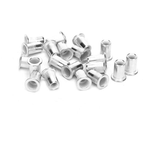 M6 Nietmutter, Hardware-Muttern, Gewindeeinsatzmutter, 200 Stück, Professionelles Aluminium-Nietmutter-Nietmutter-Befestigungszubehör M6