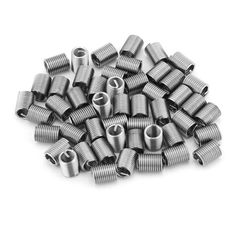 M6 x 1,0 x 2,5D Gewindeeinsatz, Edelstahl 304 - 50 Stück - Gewindereparatur & Antivibration