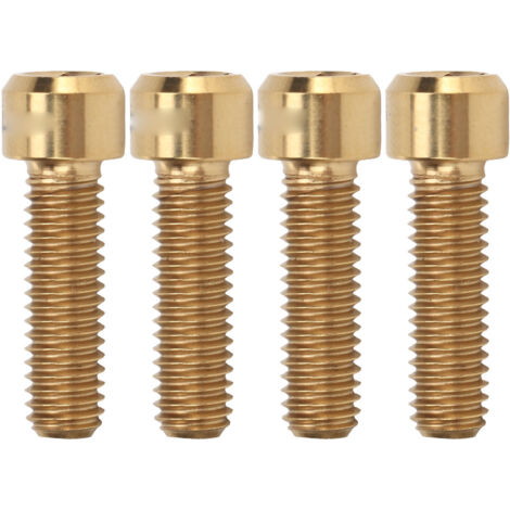 M6 x 20 mm Befestigungsschrauben aus Titanlegierung für Mountainbike-Bremsscheiben, Tretlagerrahmenschrauben, goldfarben
