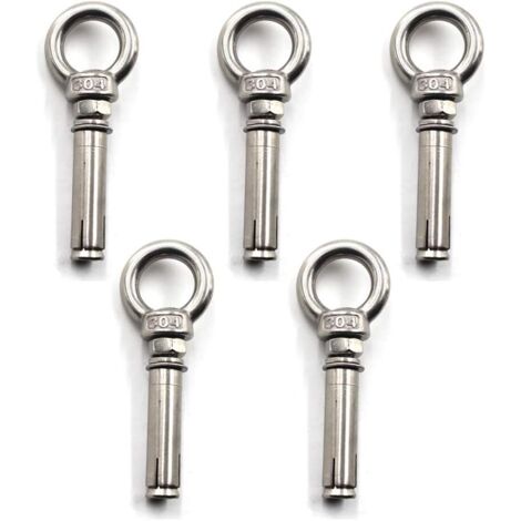 M6 x 80 mm 304 Edelstahl-Ringschrauben-Hebring (5 Stück)