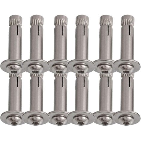 m640/12 Pices Boulons De Vis D'expansion M6 - Acier Inoxydable Externe Hexagonal Crou Manchon Boulon D'ancrage  Expansion Lourd Devoir Ancrages D