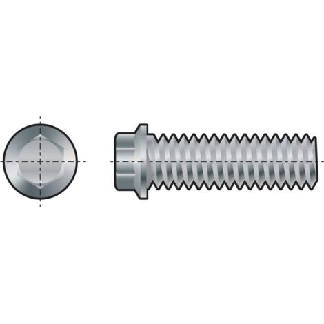 Qualfast M6x10 Skt Button Head Screw Flanged A2