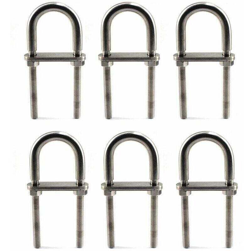 M6X90 U Bolt 304 Stainless Steel Bolt (6 Pieces)