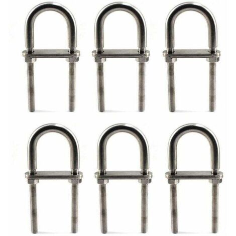 M6X90 U Bolt Boulon en acier inoxydable 304 (6 Pièces)