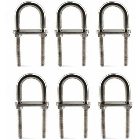 M6X90 U Bolt Boulon en acier inoxydable 304 (6 Pièces)