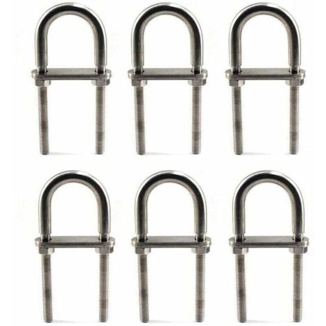 M6X90 U Bolt Boulon en acier inoxydable 304 (6 Pièces)