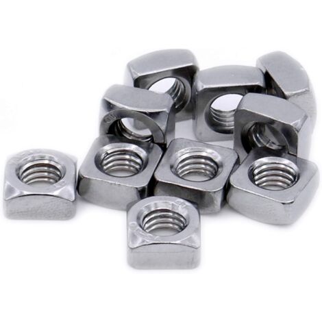 M8 (8 mm) Vierkantmutter (abgeschrägt) – Edelstahl (A2) (20 Stück)