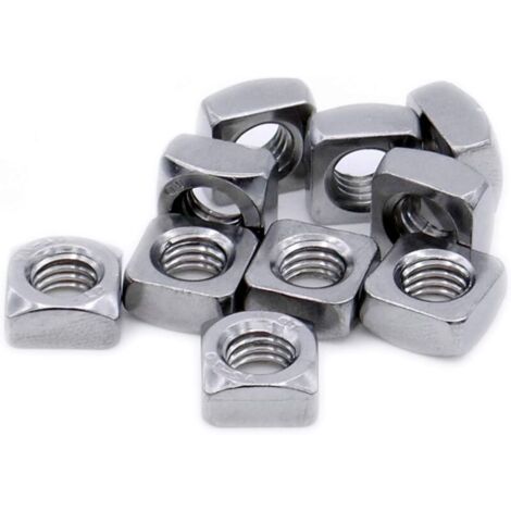 M8 (8 mm) Vierkantmutter (abgeschrägt) – Edelstahl (A2) (20er-Packung)