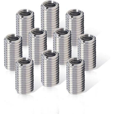 m8 auf m6 x 15mm, 10 Stück Edelstahl Gewindeeinsatzschraube, Repair Tool Innengewinde Metrisch für Automobilen Dampfturbinen Mechanischen Geräten