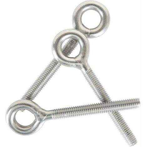 M8 Boulons à oeil, 304 Acier Inoxydable Boulon Anneau de Levage Soudés Fermés Vis à œil de Tige de Vis à Vis Résistant à La Corrosion 6PCS