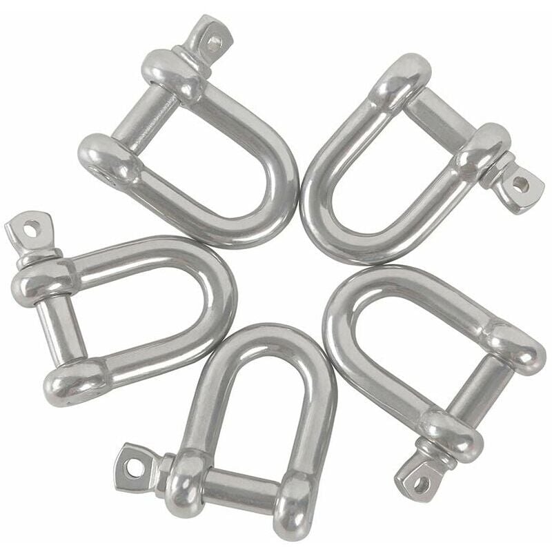 Image of Alovez - M8 Edelstahl 304 U-Schäkel Spannschloss Pin-6 Teile/los