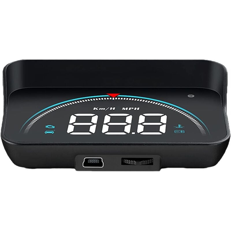 Aougo - M8 hud Affichage tête Haute Voiture ,Affichage De Voiture De Jauge odb 3.5 Pouces Affichage Tête Haute OBD2 hud Projecteur Affichage De