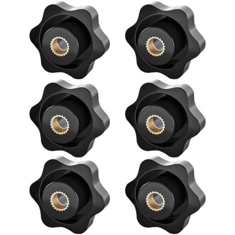 M8-Klemmknopf, Sternmutter, Rändelgewinde-Klemmknopf, M8-Klemmmutter, Sternkopf-Klemmmutternknopf, für Mechanik, Möbel, elektronische Geräte, 6 Stück