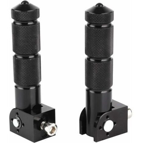 M8 Repose-pieds Pliables pour Moto, 2 Pièces Pédales en Aluminium pour Moto électrique Anti-dérapant 8MM Universel 90 Degrés Fixe Pliant la Tige de Support de Pédale de Passager