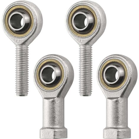 M8 Rod End Bearing Female Rod End Bearing Seal Male Straight Thread Bronze Liner Performance Rod End(4PCS)
