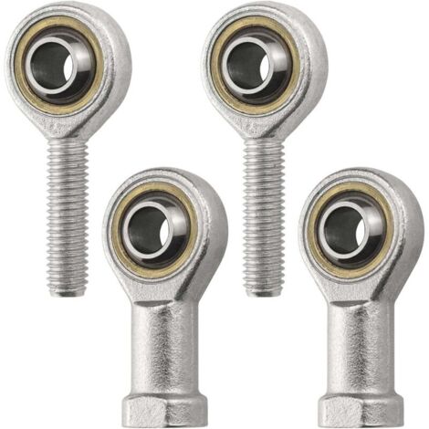 M8 Roulement d'extrémité de tige Féminine Extrémité Tige Roulement Joint Mâle Filetage Droite Bronze Liner Performance Embout À Rotule(4PCS)
