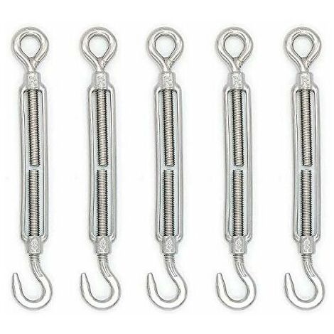 M8 tendeur crochet et il en acier inoxydable 304 - Lot de 5