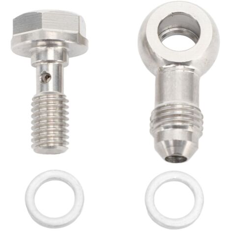 M8 x 1,25 mm Edelstahl-Banjoschrauben-Montagesatz für AN4, Hochleistungsschrauben mit Unterlegscheibe.