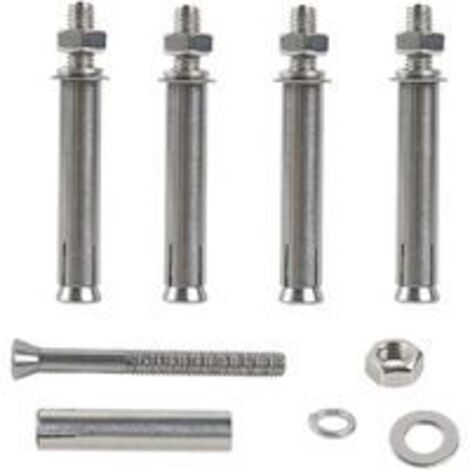 M8 x 80 mm Sechskant-Expansionsschrauben, 304 Edelstahl, Expansionsschraubenanker, Beton, robuste Befestigungsanker für den Wandbau, 6 Stück