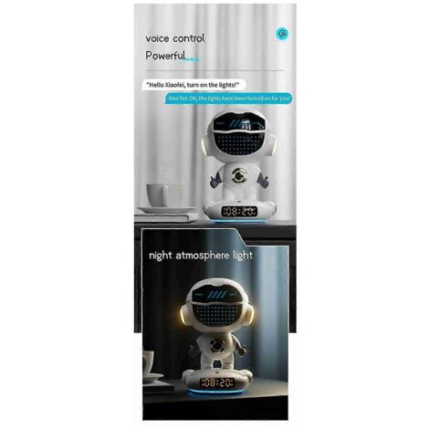 M80 Robot IA Enceinte Intelligente Réveil Radio FM Bluetooth