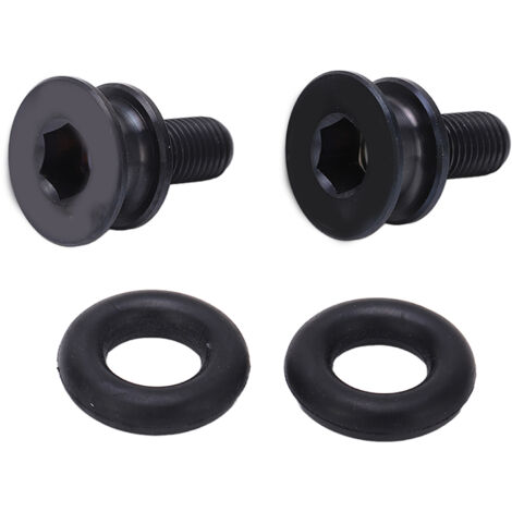 M8x15 mm Kurbelarmschraube aus Titanlegierung mit Vierkantloch für Mountainbikes, schwarze untere Stützschraube