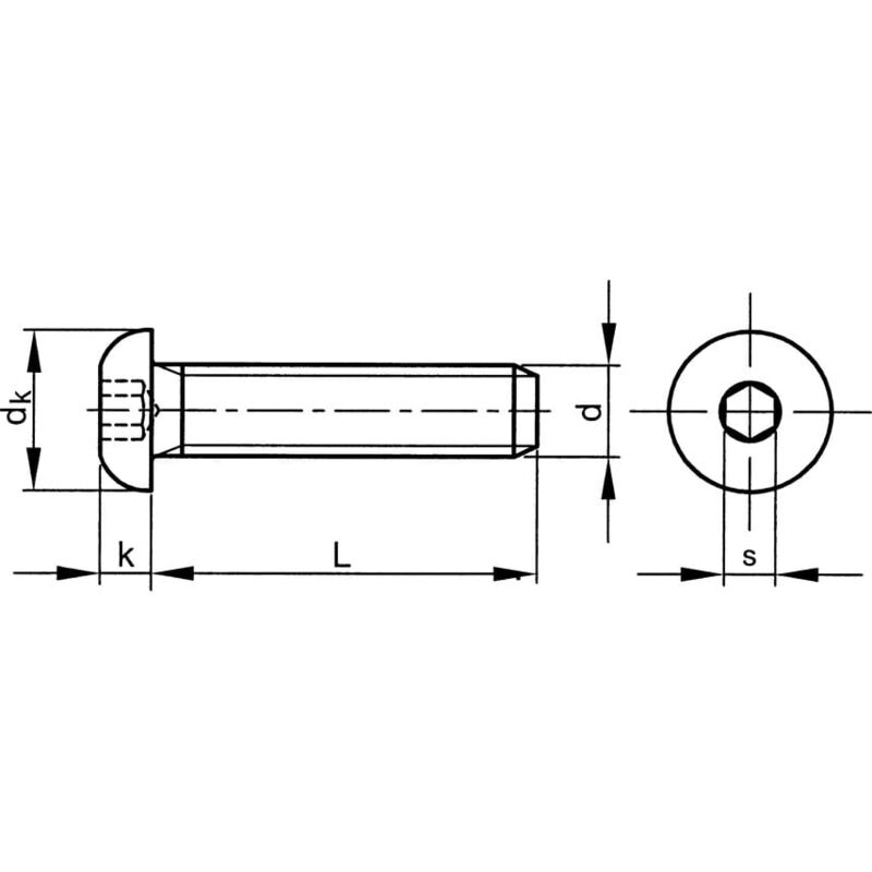 M8X80 Skt Button Head Screw (GR-10.9)- you get 10 - Qualfast