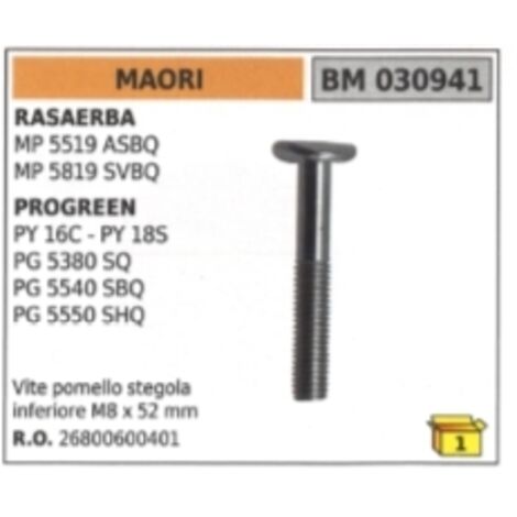 M8x52mm tondeuse MAORI-PROGREEN MP5519ASBQ PY16C vis du bouton du guidon inférieur