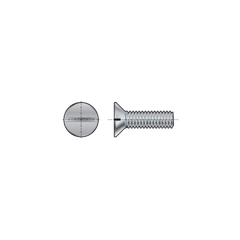 M10X35 Slotted Countersunk Screw bzp (GR-4.8)- you get 10 - Qualfast