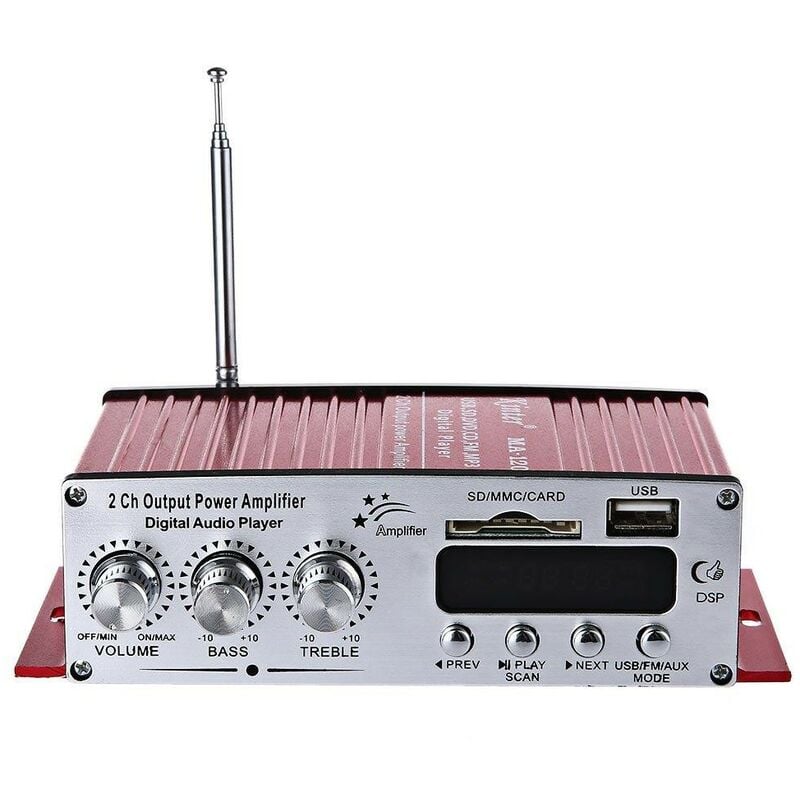 Planet Shop - MA-120 Amplificateur audio stéréo pour voiture 40W à 2 canaux