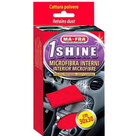 Ma-Fra PANNO 1SHINE INTERNI 30X30CM ROSSO IN MICROFIBRA