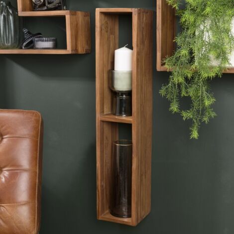 Étagère Murale En Bois FAIT MAIN – Forme De Maison à 31 Niches – 66x43.5 Cm – Rose – Années 80