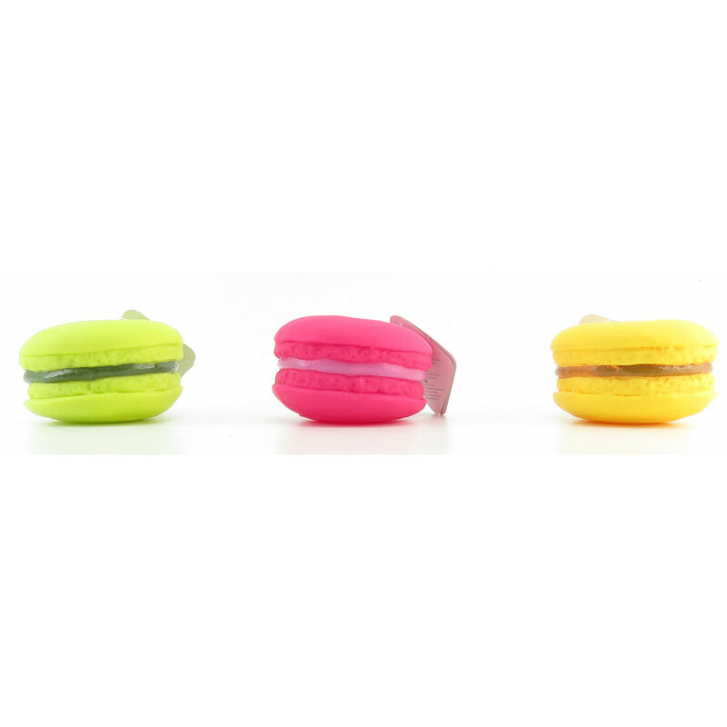 

1 Juguete Macaron de 7 cm de diámetro para perro. Plástico. Color aleatorio