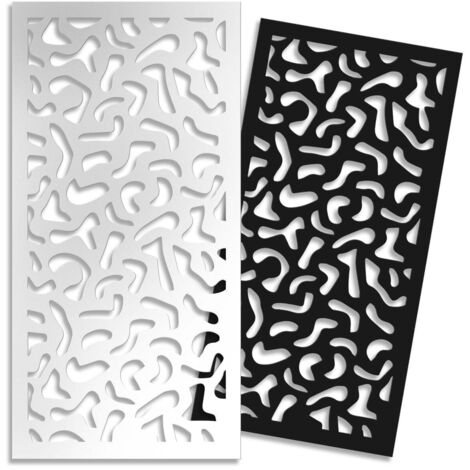 MACCHIE - Panneau ajouré en PVC - Brise-soleil - Dimension : 73x148 cm - Couleur : blanc