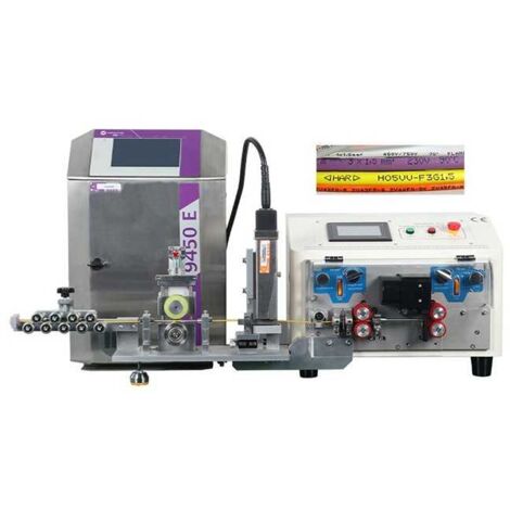 Macchina automatica per il taglio e spelatura dei cavi unipolari (0,1-6 mm²) + marcatrice a inkjet per marcatura cavi