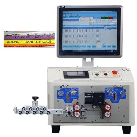 Macchina automatica per il taglio e spelatura dei cavi unipolari (2-50 mm²) controllata da software