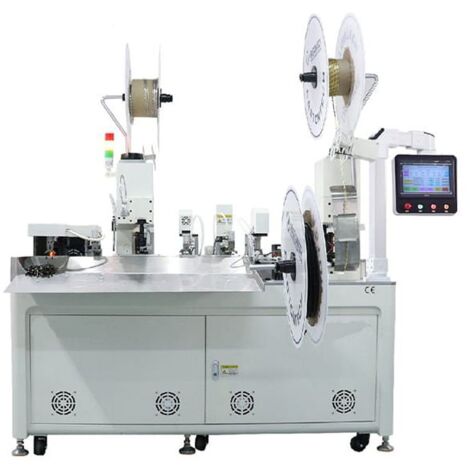 Macchina automatica per la crimpatura di terminali su due lati e l'inserimento automatico di guaina termorestringente (0.5-10mm)